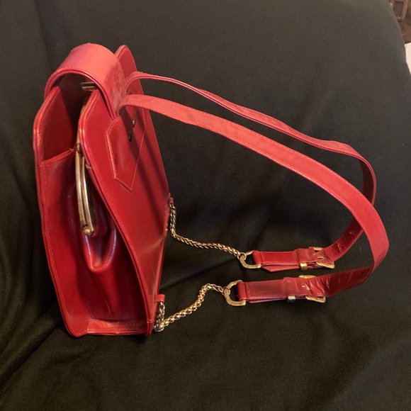 Red Leather Gemma Kahng Backpack main image 4